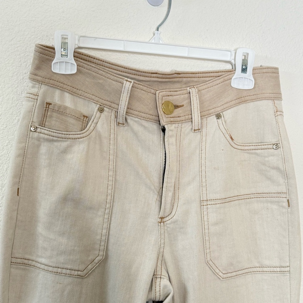 Chico's Beige Flare Jeans and Jacket - Picture 2 of 16
